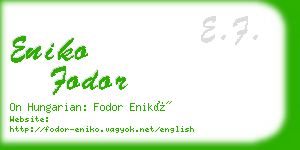 eniko fodor business card